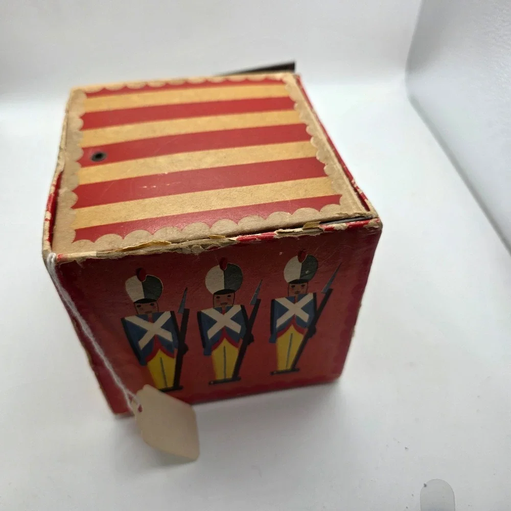 Antique Cardboard Jack in the Box Punch Clown Toy Circus Early Vintage Rare